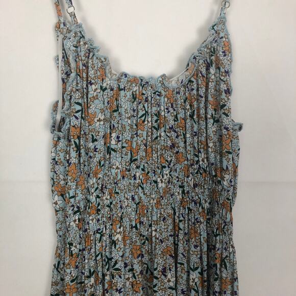 Zahara Babydoll Maxi Dress Womens XS Floral Smocked Fairy Beachy Vacation Summer - Picture 8 of 13